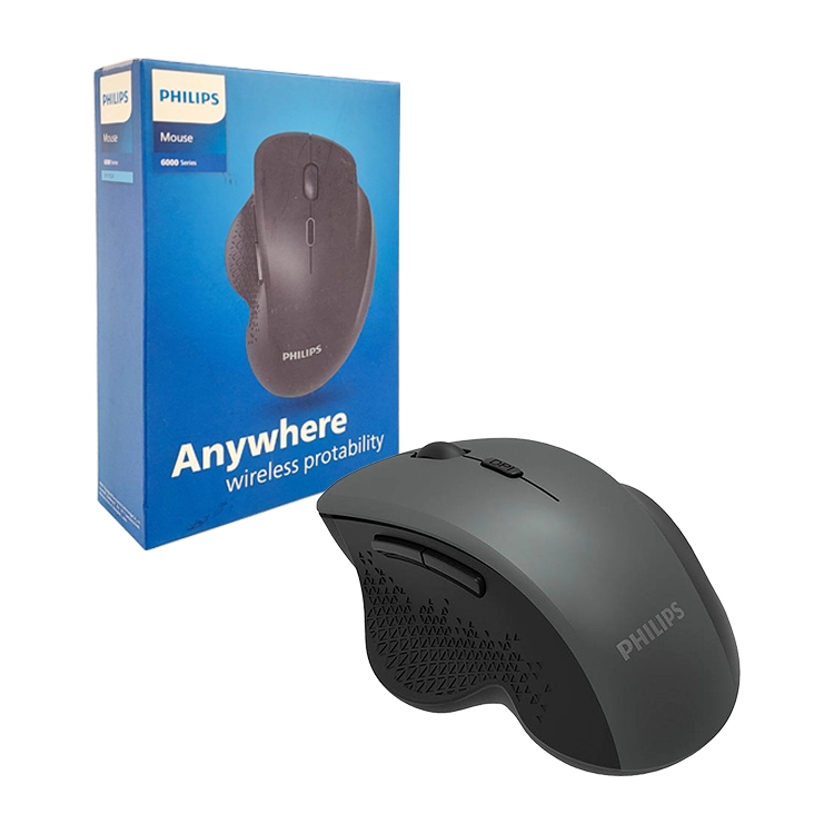 Mouse Philips Serie 600 Wireless USB Ergo 1600DPI Negro Art.SPK7624B